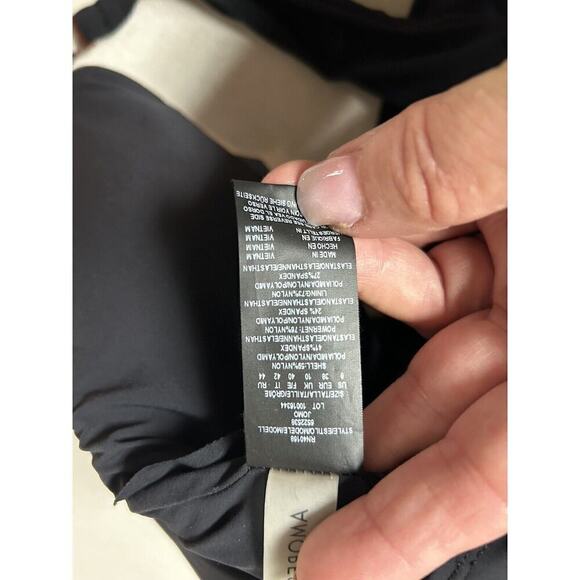 Amoressa Tankini Swim Top Sheer Front Panel Circle Detail Size Medium Black - Picture 6 of 16